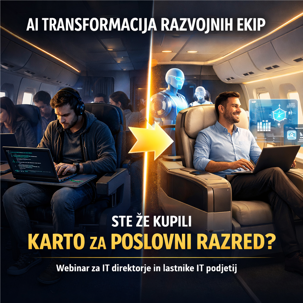 Read more about the article AI transformacija razvojnih ekip: Ste že kupili karto za poslovni razred?