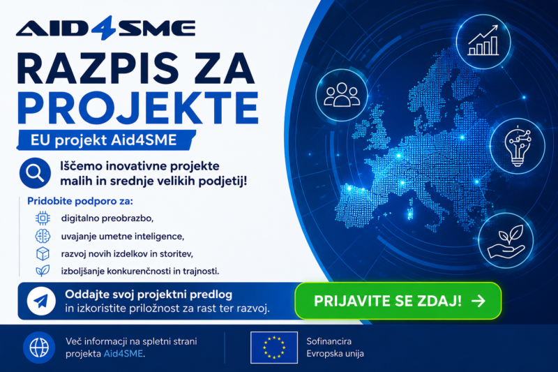 Read more about the article Odprt razpis AID4SME – do 200.000 € za razvoj in demonstracijo inovativnih rešitev